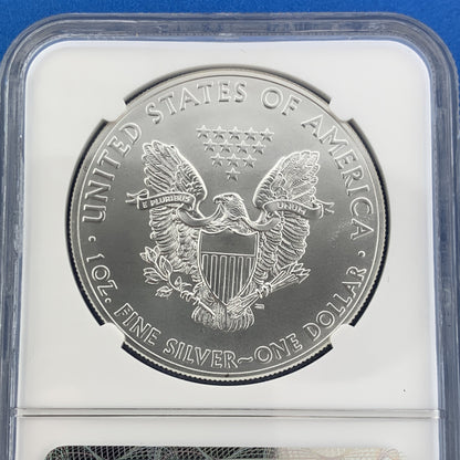 2015 American Silver Eagle 999 Fine 1 Oz Silver NGC MS69 First Release Eagle Lab