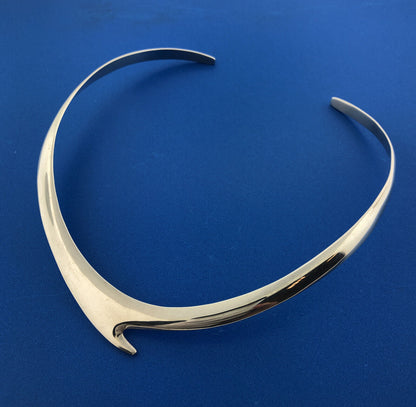 Vintage Taxco Mexico TC-36 Sterling Silver 925 Modernist Collar Necklace