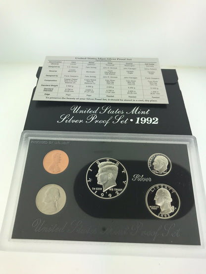 1992 1998 S Lot of United States Silver Proof Three 3 Sets OMP/COA
