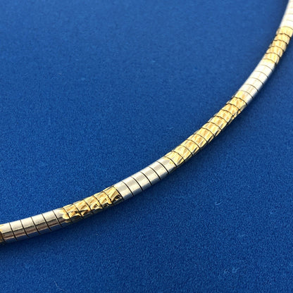 Stunning Sterling Silver 925 Vermeil Italian Flex Snake Link 16" Necklace
