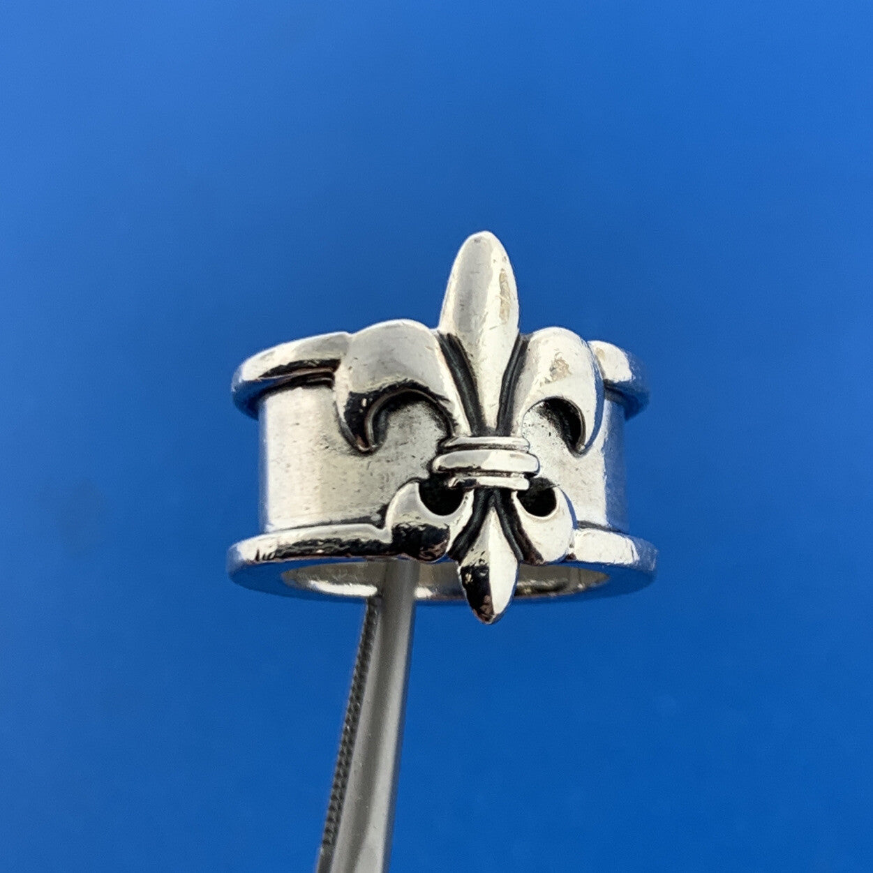 Designer Mignon Faget Sterling Silver 925 Fleur De Lis Thick Ring Size 5.75