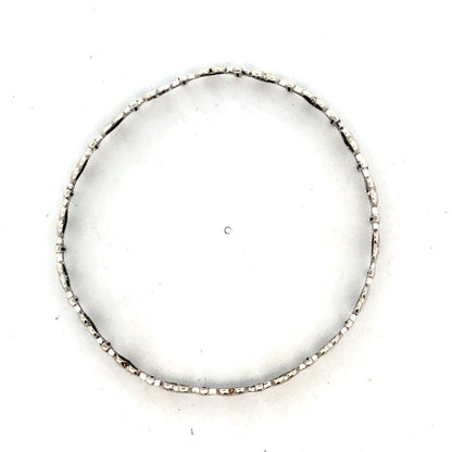 Designer R 925 Sterling Silver Cross Heart Love Stackable Round Bangle Bracelet