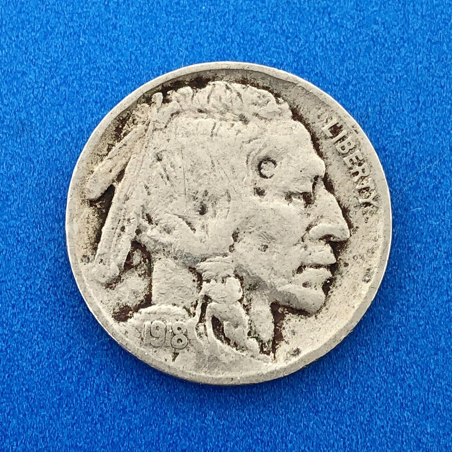 1918 P Indian Head Buffalo Nickel Better Key Scarce Philadelphia Mint Coin