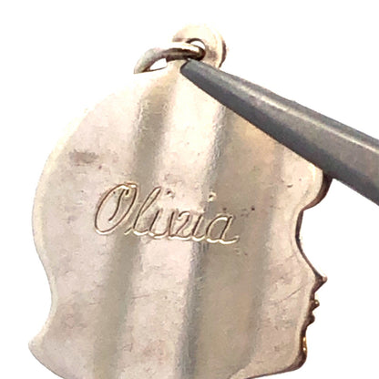 James Avery 925 Sterling Silver Girl Profile Silhouette Olivia Charm Pendant