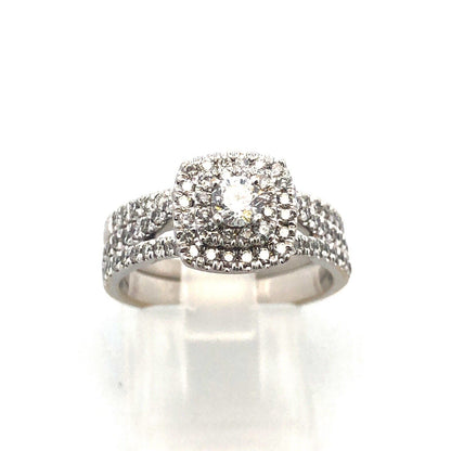 Zales Celebration Grand 14k White Gold Diamond Halo Ring 1 carat
