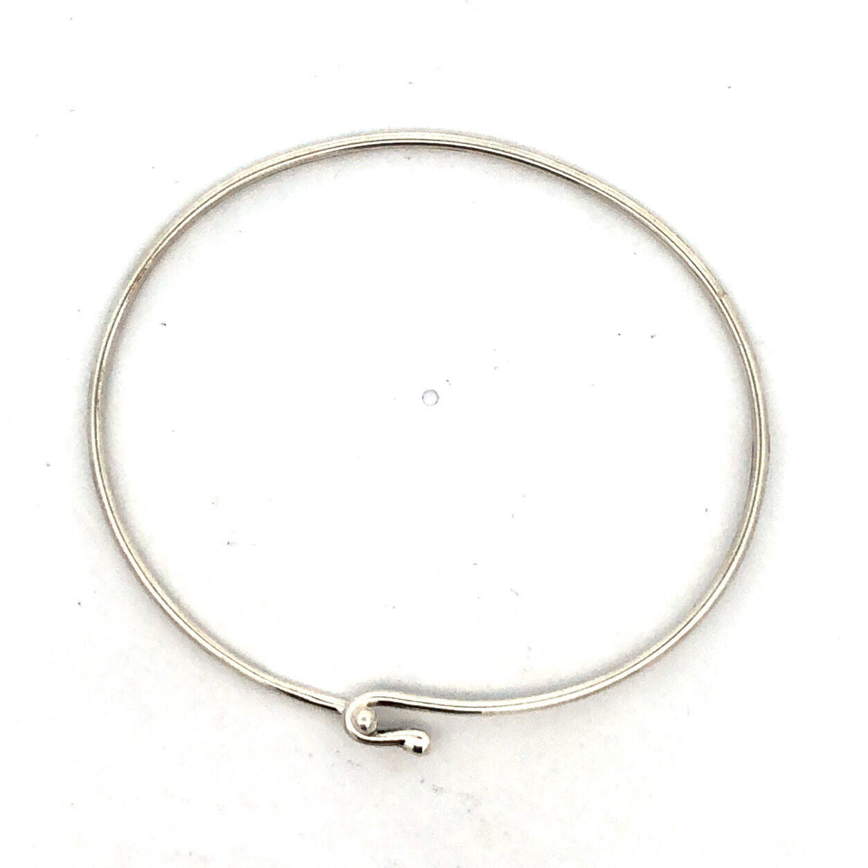 James AVERY 925 Sterling Silver Thin Oval Stackable Hook Cuff Bracelet