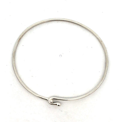 James AVERY 925 Sterling Silver Thin Oval Stackable Hook Cuff Bracelet