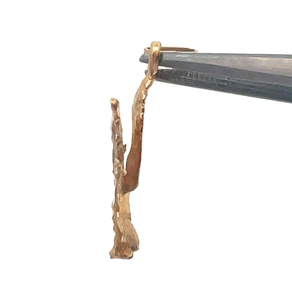 Designer 14K Yellow Gold Flying Eagle United States Patriotic Charm Pendant