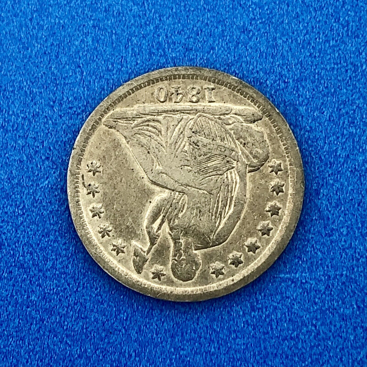 1840 P Seated Liberty Half Dime Variety 2 Obverse Stars Better Philadelphia Mint