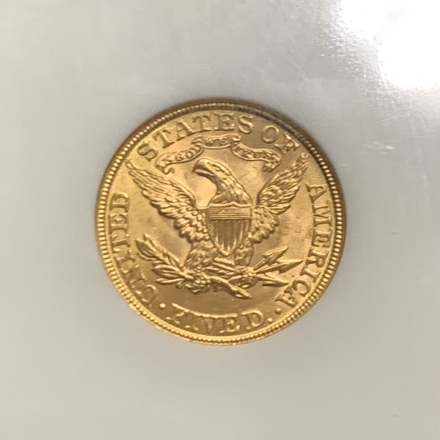 1901 $5 Five Dollar Coronet Head 90% Gold Half Eagle NGC MS63 Graded US Coin