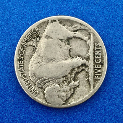 1924 S Indian Head Buffalo Nickel Better Key Scarce San Francisco Mint Coin