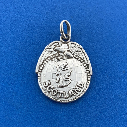 Vintage Designer 925 Sterling Silver Scotland Souvenir Bracelet Dangle Charm