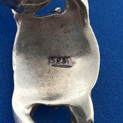 Unisex Sterling Silver 925 Skull Crossbones Biker Statement Bracelet S175