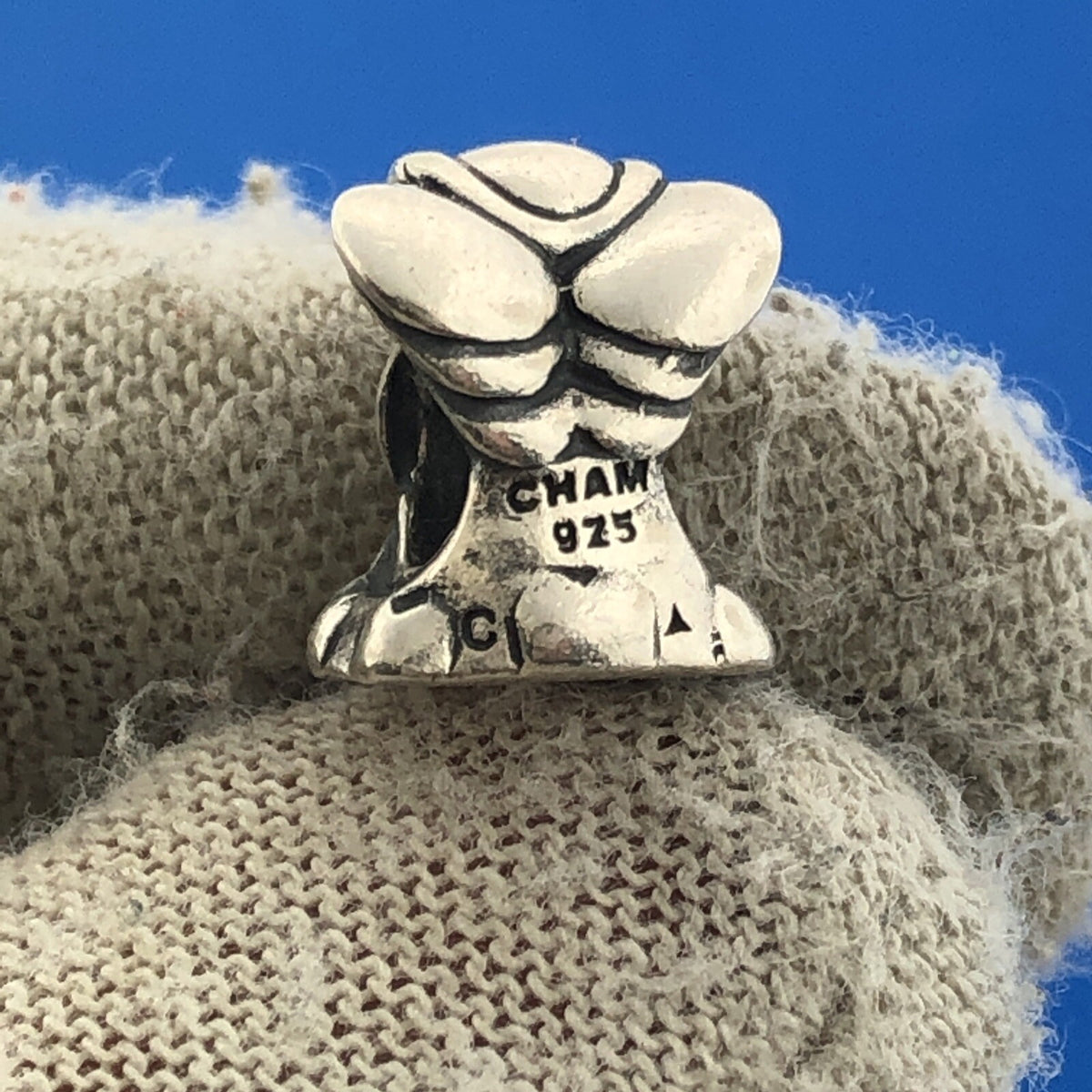 Chamilia 925 Sterling Silver Angel Slide Bracelet Bead Charm