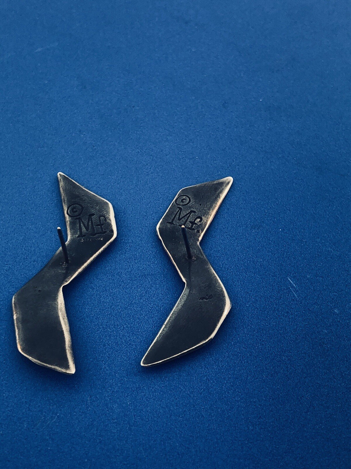 Vintage Mignon Faget Sterling Silver 925 Large Bow Earrings