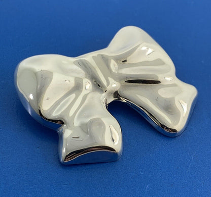 Los Ballesteros Taxco Mexico 925 Sterling Silver Large Bow Pendant Pin Brooch