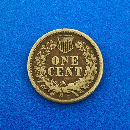 1863 P 1 Cent Indian Head Cent with Shield Better Key Date Copper-Nickel Coin