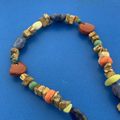 Designer Carolyn Pollack Sterling Silver 925 Multi-Gemstone 21" Strand Necklace