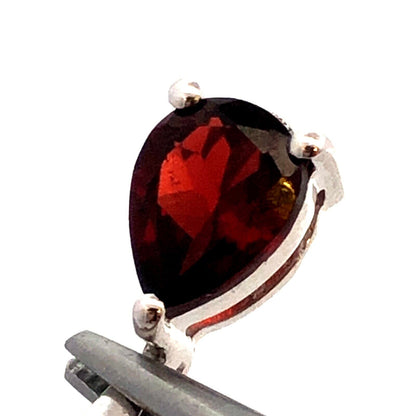 Designer TGGC 925 Sterling Silver Pear Cut Garnet January Anniversary Pendant
