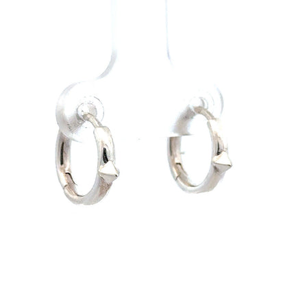 Designer Kendra Scott 925 Sterling Silver Polished Spiked Huggie Hoop Earrings