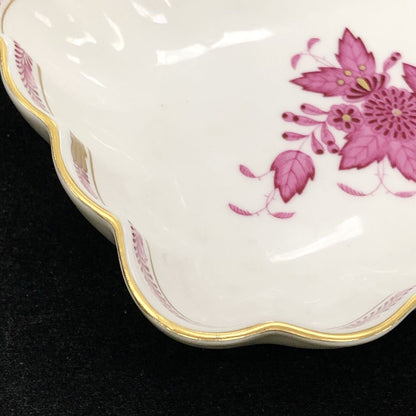 Vintage Herend Hugary Raspberry Chinese Bouquet Apponyi Rectangular Serving Dish