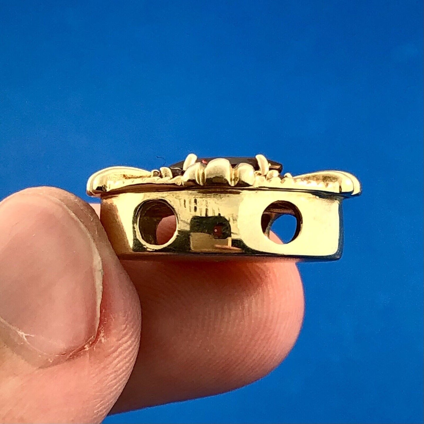 Designer DDH 10K Yellow Gold Garnet January Anniversary Slide Bracelet Charm