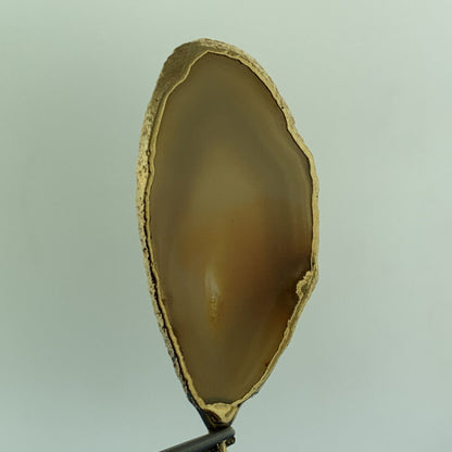 Designer Charlene K Sterling Silver 14K Vermeil Golden Agate Pendant Necklace