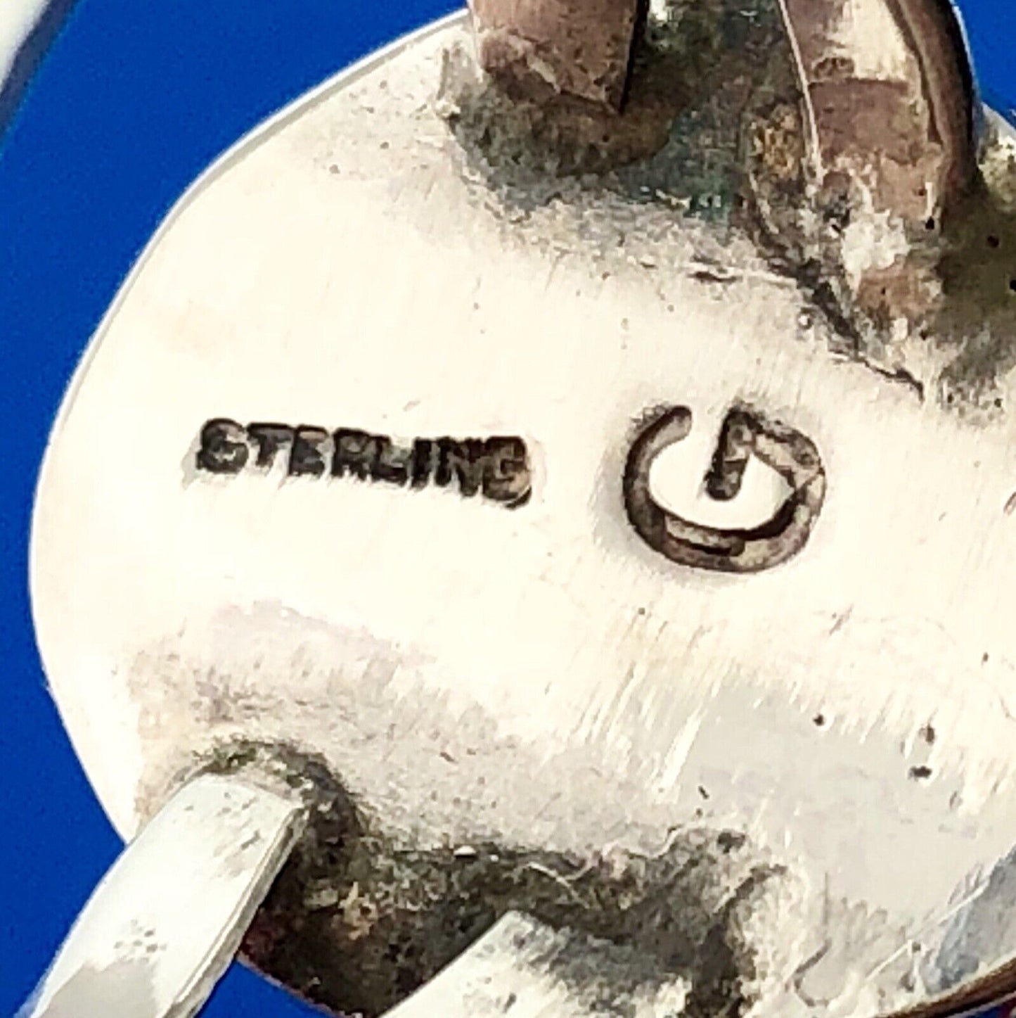 Navajo Artisan Grace Smith 925 Sterling Silver Polished Turquoise Chunk Ring