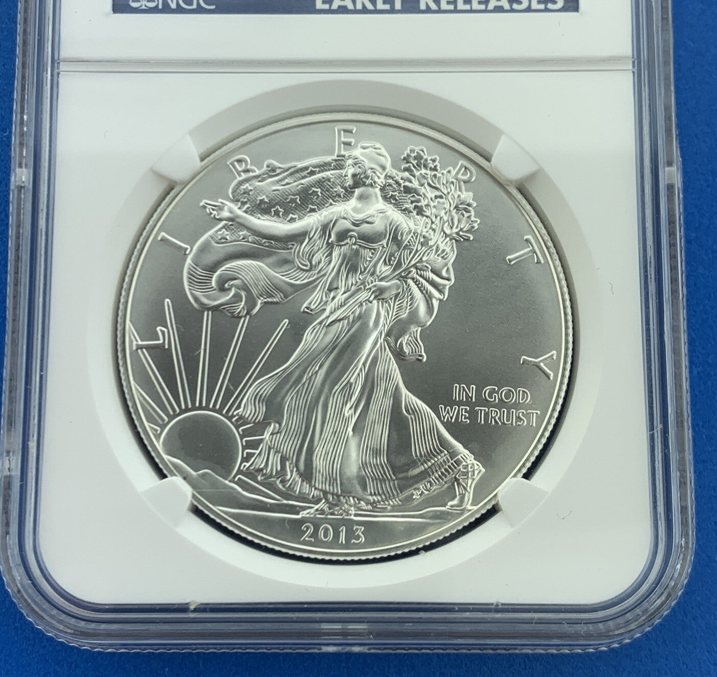 2013 W American Silver Eagle 999 Fine 1 Oz Silver NGC MS69 Early Release White