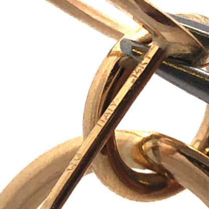 Designer QC Italy 14K Yellow Gold Modernist Triple Layered Dangle Stud Earrings