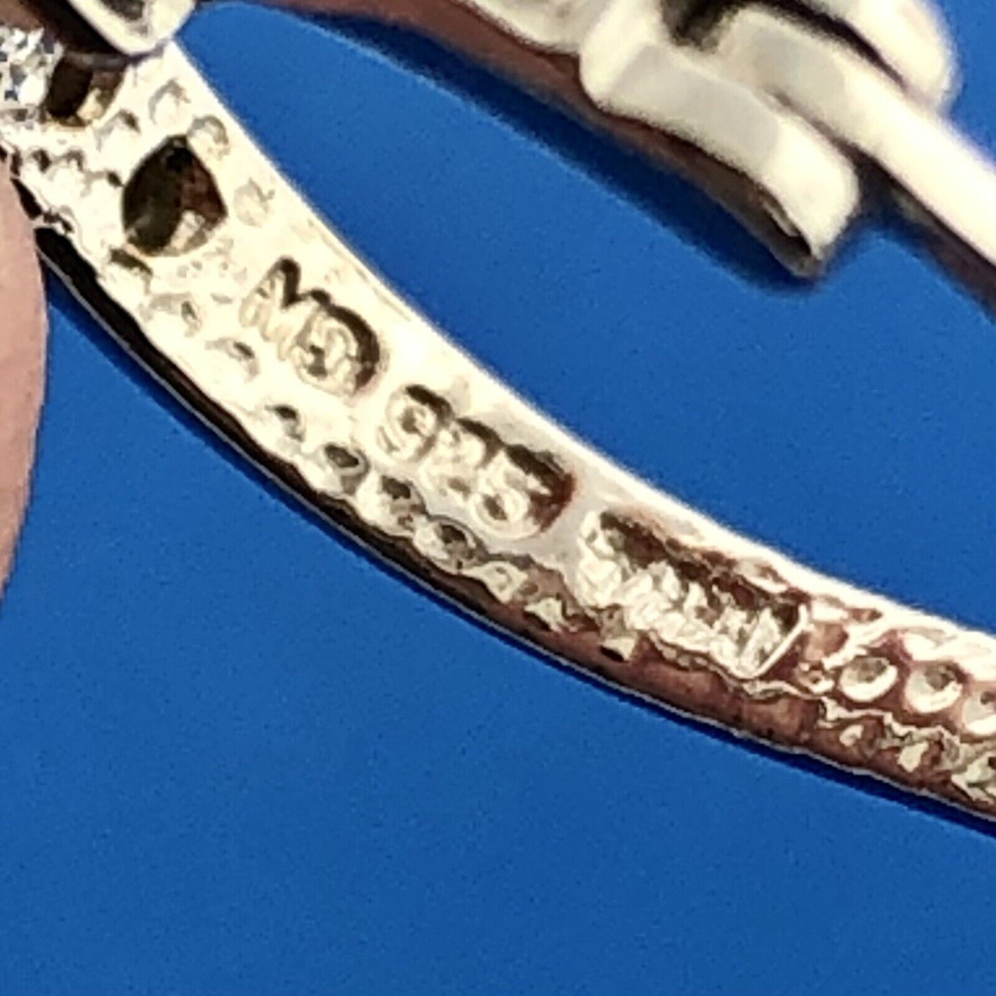 Designer MD 925 Sterling Silver Opal Diamond October Petite Hoop Earrings