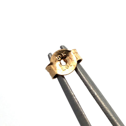 Designer 10K Yellow Gold Lab Created Ruby Diamond Accent January  Stud Earrings