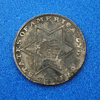 1857 P 3 Cent Silver Three Cent Piece Trime Better Key Philadelphia Mint Coin