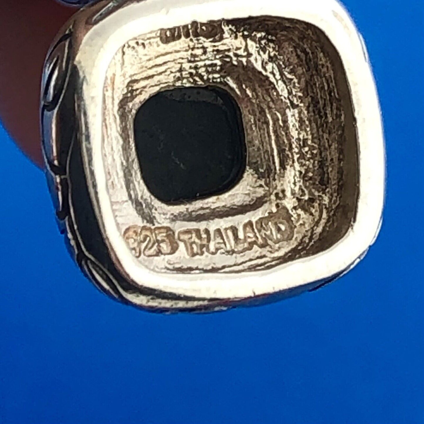 Vintage 925 Sterling Silver Black Onyx Leaf Scroll Balinese Drop Dangle Earrings