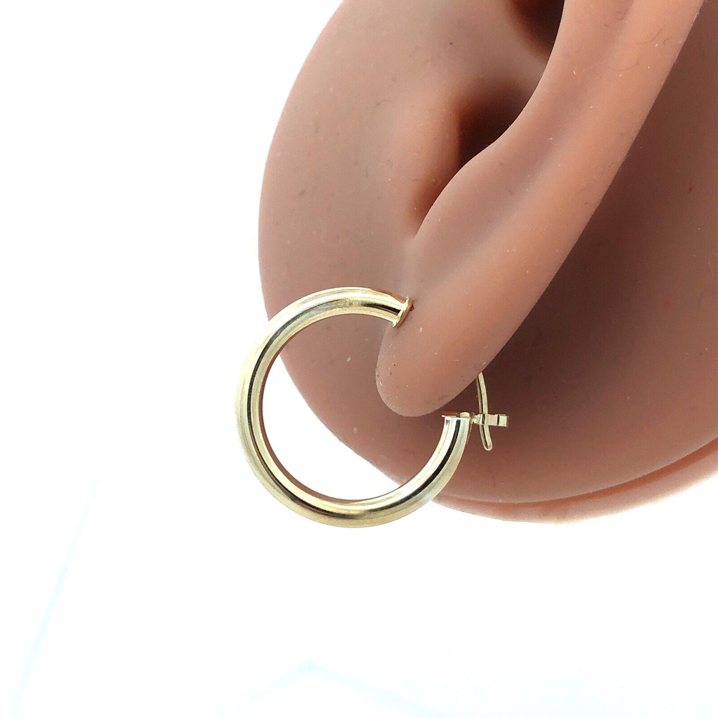 Designer 14K Yellow Gold Polished 3/4" Hoop Earrings