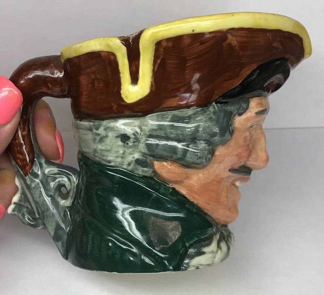 Vintage Royal Doulton Dick Turpin Mask Up Large Character Jug Mug A Mark England