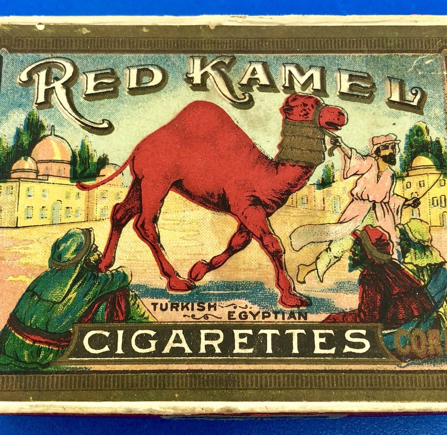 1909 Art Nouveau Empty Red Kamel Cigarette Pack Early Rare Scare Box Ephemera