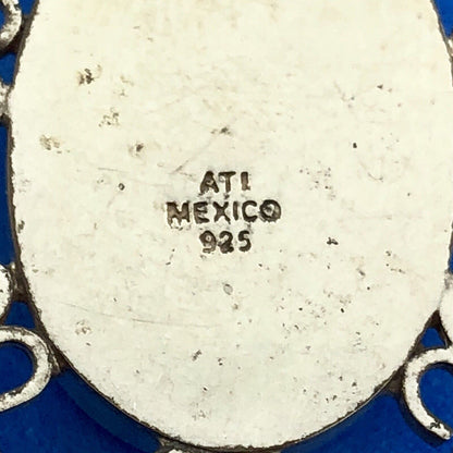 Designer ATI Sterling Silver 925 Resin Mary Religious Scroll Bead Necklace