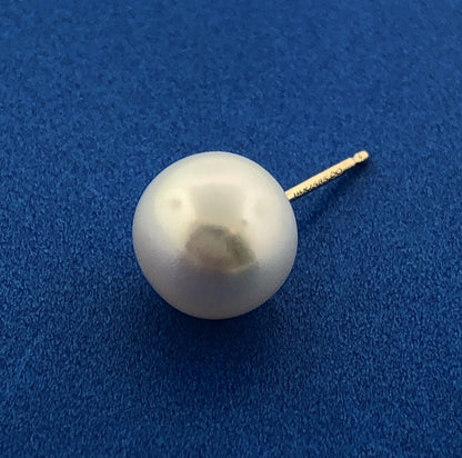 Beautiful Bride 14K Yellow Gold White Pearl Statement Stud Earrings