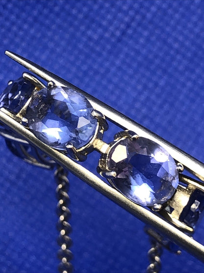 Designer TGGC 925 Sterling Silver Oval Tanzanite Statement Tennis Bracelet