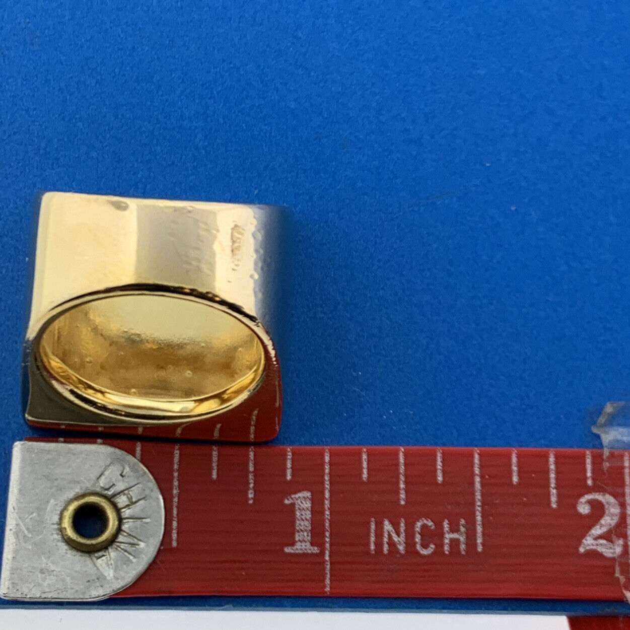 Veronese Italy 925 Sterling Silver Vermeil Florentine Polished Leaf Etched Ring