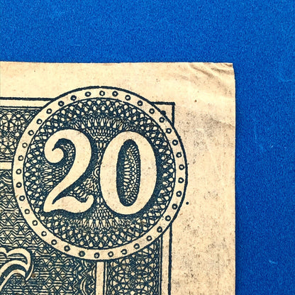 1864 $20 Twenty Dollars Confederate States of America CSA Last Issue T-67 Curren