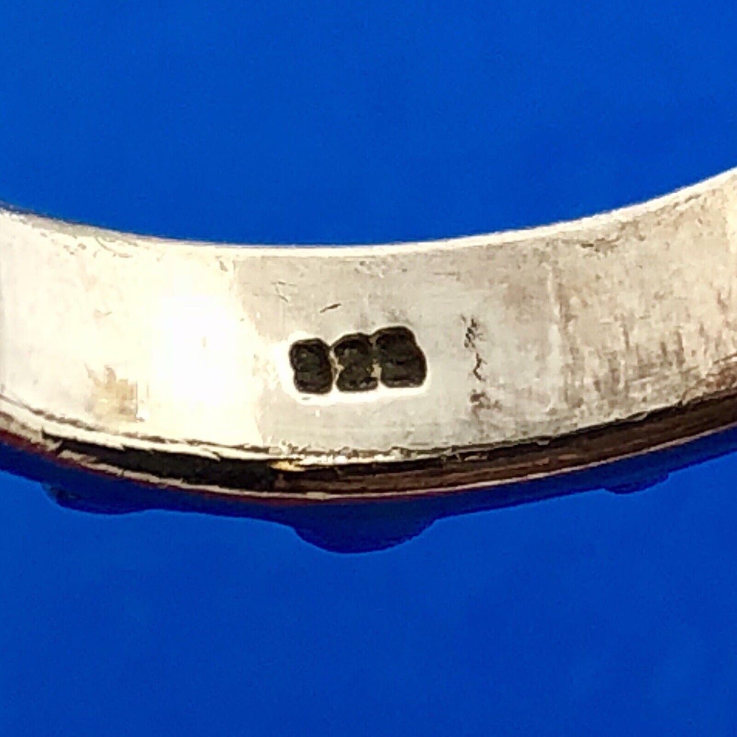 Sterling Silver 925 Fleur De Lis Intaglio Style New Orleans Cigar Band Ring