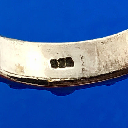 Sterling Silver 925 Fleur De Lis Intaglio Style New Orleans Cigar Band Ring