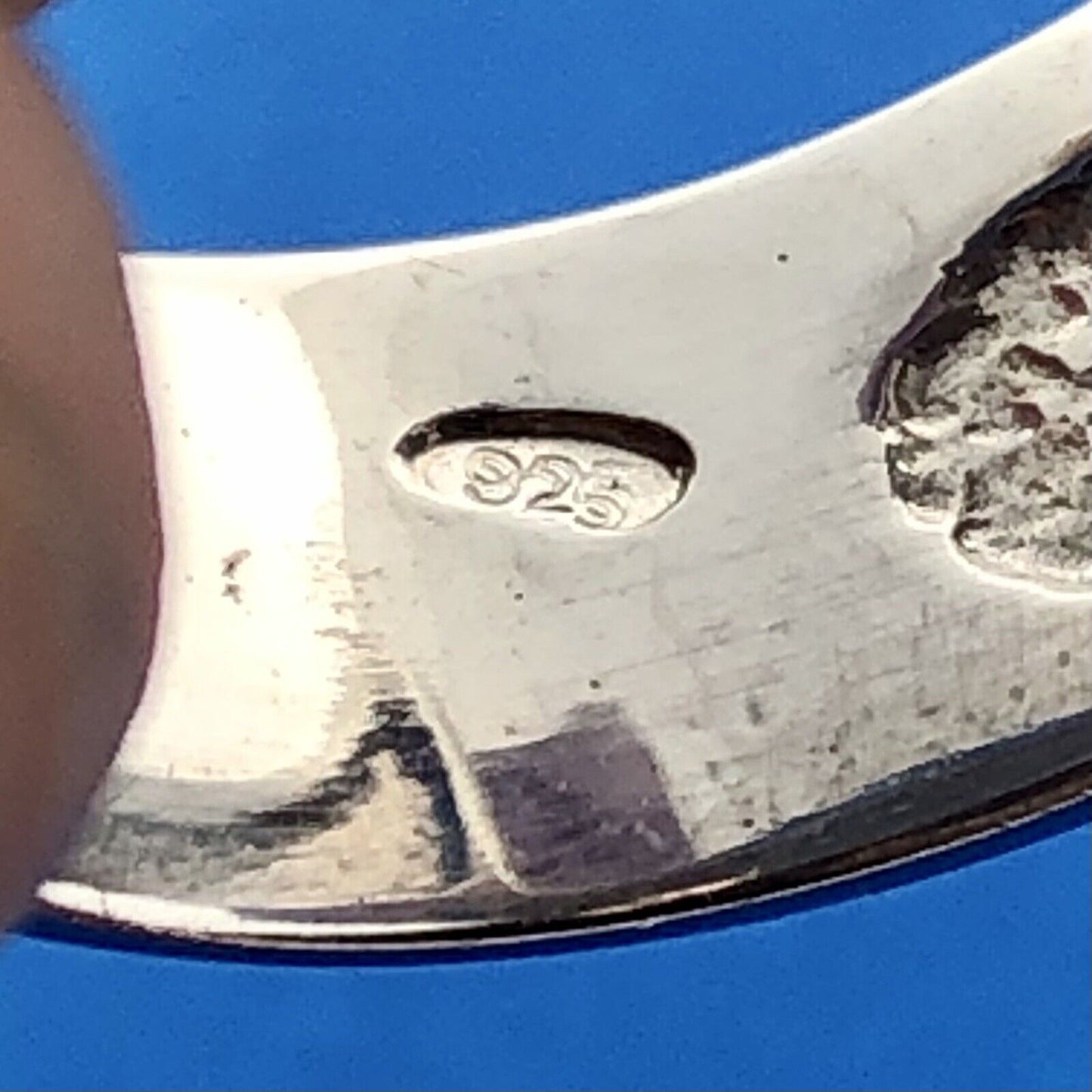 Stunning Sterling Silver 925 Square Cut Purple Amethyst Slab Ring Size 8.25