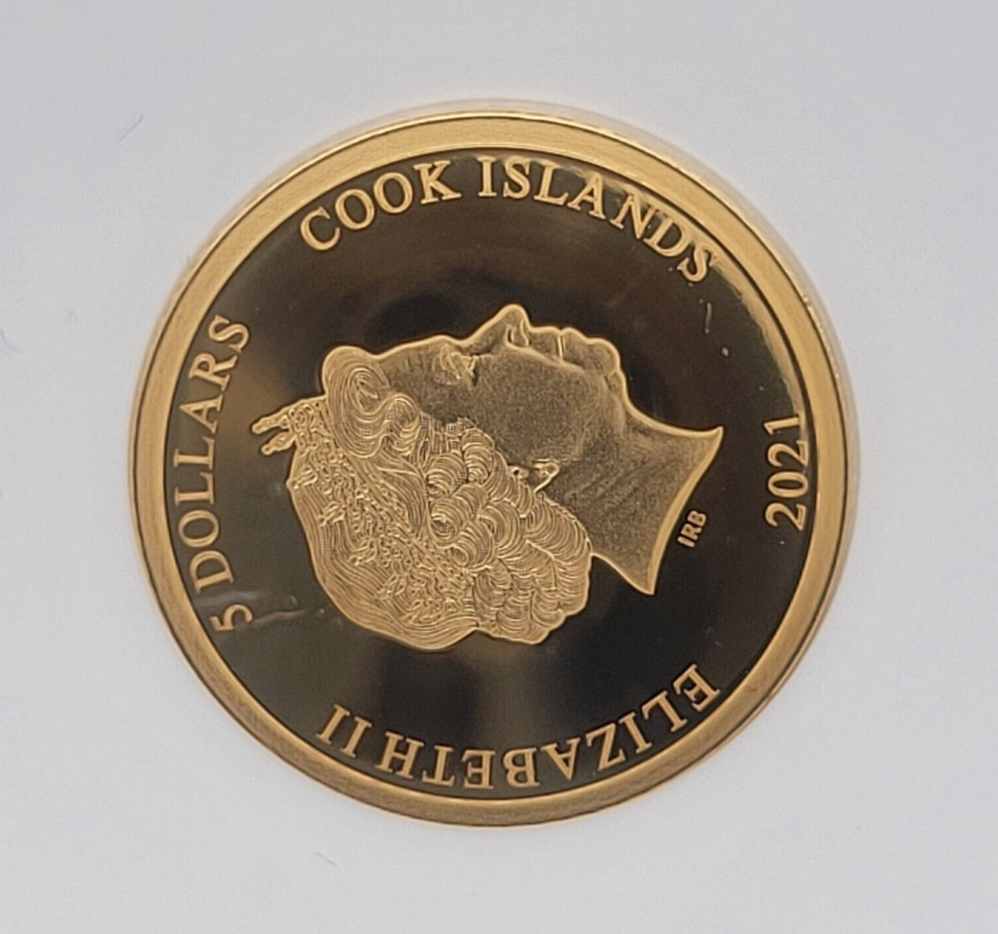 2021 $5 Cook Islands NGC PF70 Proof Cameo .999 Gold 1/2g Louisiana Brown Pelican
