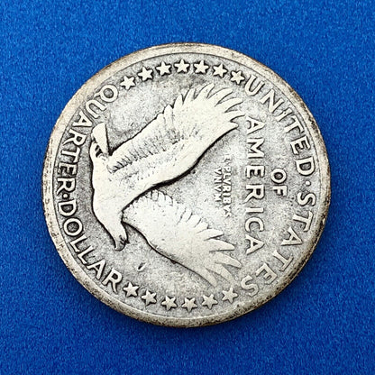 1917 P Silver Standing Liberty Quarter Dollar Type 1 Rare Key Philadelphia Coin