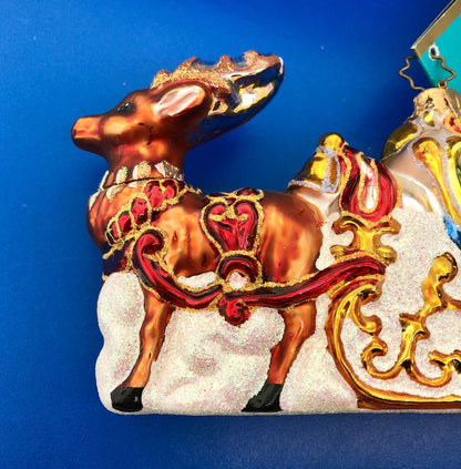 2005 Christopher Radko Hand Blown Glass Leading The Way Rudolph Ornament NIB