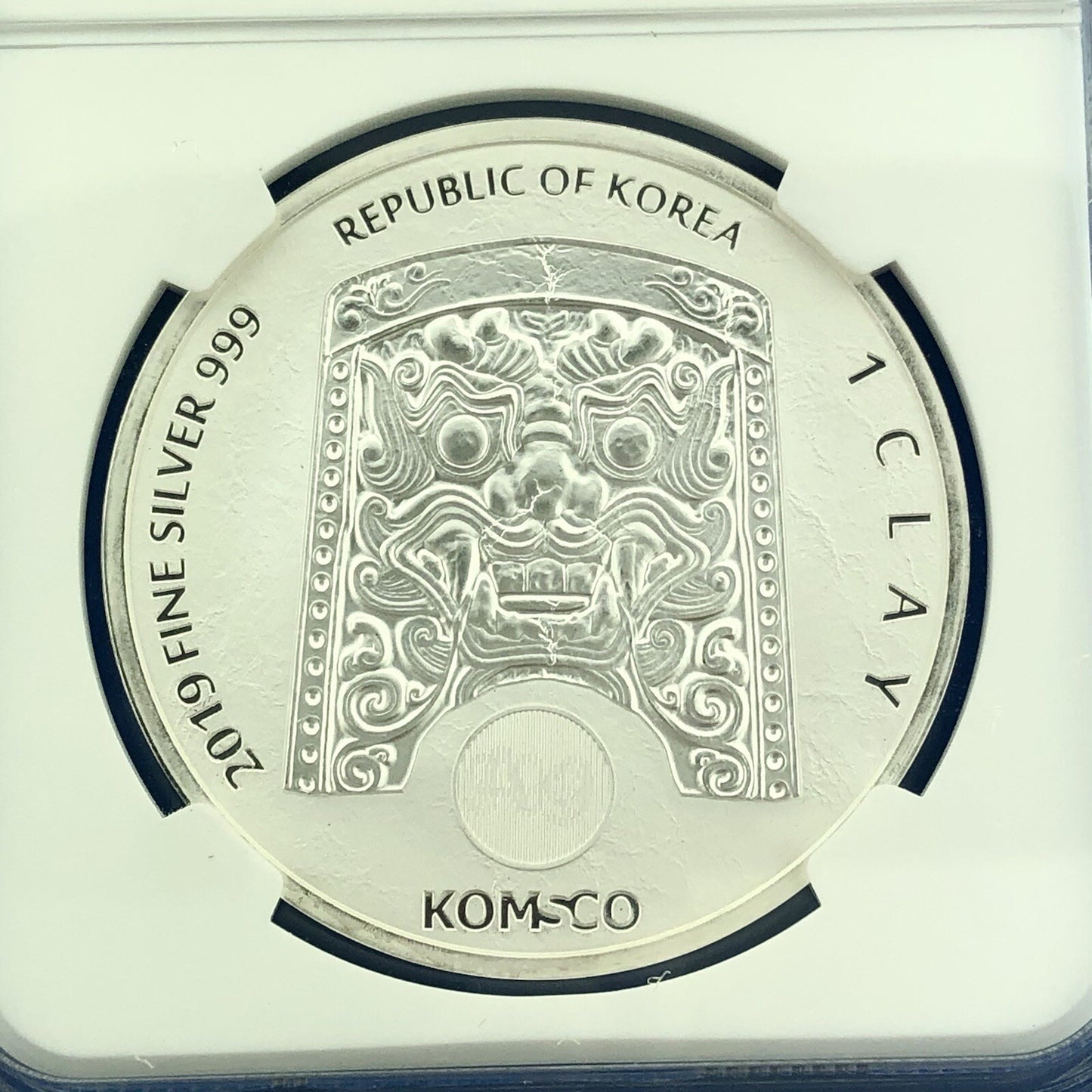 2019 NGC MS69 South Korea Chiwoo Cheonwang 1 Clay .999 Fine Silver Medal