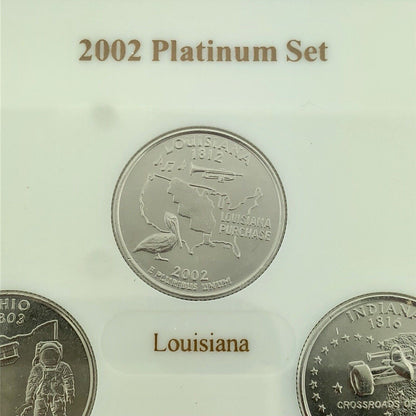 2002 P D State Quarter Collection Platinum Gold Philadelphia Denver 20 Coin Lot